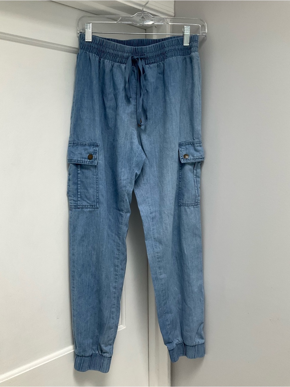 Wax Jean Light Blue Cargo Jogger Jeans